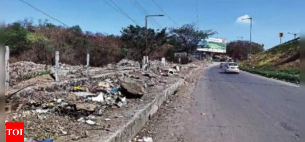 Service Road Between Wakad Warje A Garbage Dumping Spot Pune News 