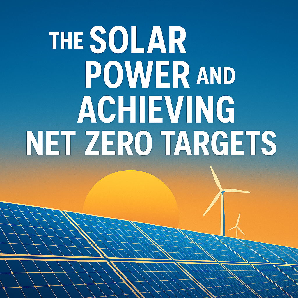 The role of solar power in Achieving net zero Image generated